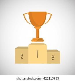 Winner design. Success concept. Flat illustration