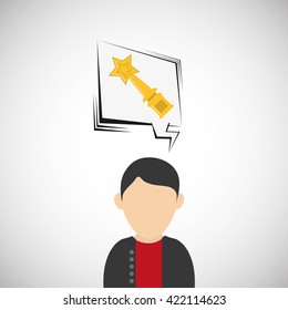 Winner design. Success concept. Flat illustration
