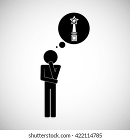 Winner design. Success concept. Flat illustration