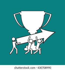 Winner design. Success concept. Flat illustration , vector