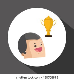 Winner design. Success concept. Flat illustration , vector
