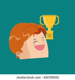 Winner design. Success concept. Flat illustration , vector