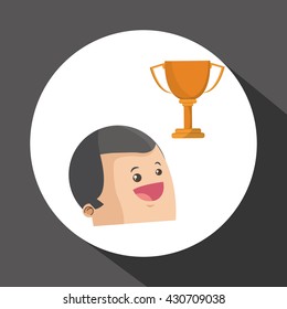 Winner design. Success concept. Flat illustration , vector