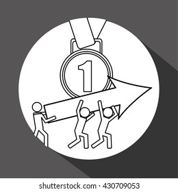 Winner design. Success concept. Flat illustration , vector