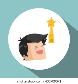 Winner design. Success concept. Flat illustration , vector