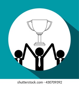 Winner design. Success concept. Flat illustration , vector