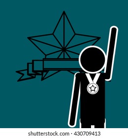 Winner design. Success concept. Flat illustration , vector