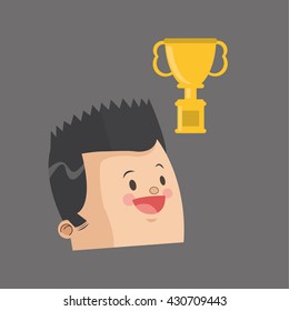 Winner design. Success concept. Flat illustration , vector