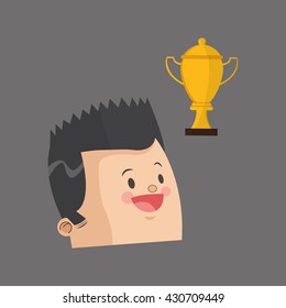 Winner design. Success concept. Flat illustration , vector