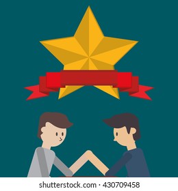 Winner design. Success concept. Flat illustration , vector