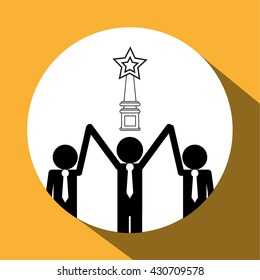 Winner design. Success concept. Flat illustration , vector