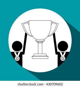Winner design. Success concept. Flat illustration , vector