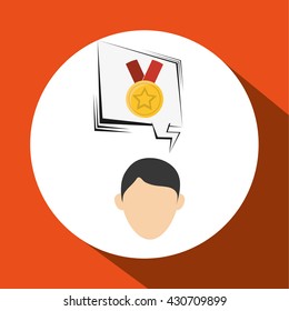 Winner design. Success concept. Flat illustration , vector