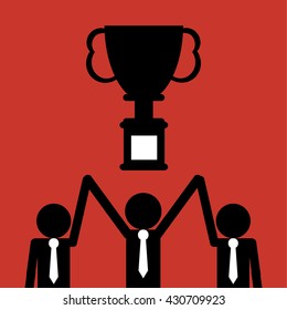 Winner design. Success concept. Flat illustration , vector