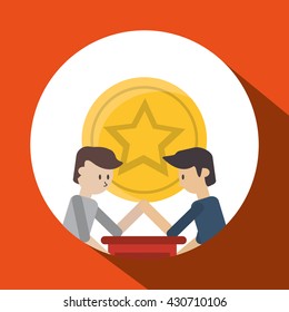 Winner design. Success concept. Flat illustration , vector