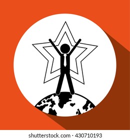 Winner design. Success concept. Flat illustration , vector