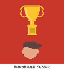Winner design. Success concept. Flat illustration , vector