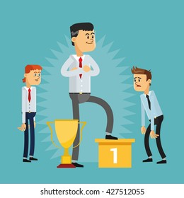 Winner design. Success icon. Colorful illustration