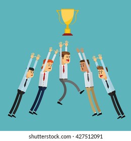 Winner design. Success icon. Colorful illustration