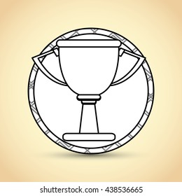 Winner design. Success icon. Flat illustration, vector graphic