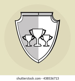 Winner design. Success icon. Flat illustration, vector graphic