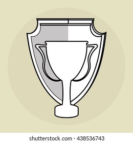 Winner design. Success icon. Flat illustration, vector graphic