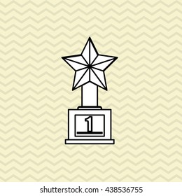 Winner design. Success icon. Flat illustration, vector graphic