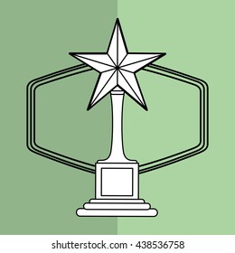 Winner design. Success icon. Flat illustration, vector graphic