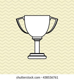 Winner design. Success icon. Flat illustration, vector graphic