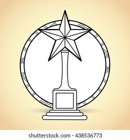 Winner design. Success icon. Flat illustration, vector graphic