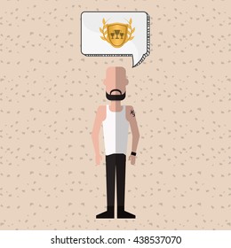 Winner design. Success icon. Flat illustration, vector graphic