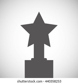 Winner design. Success icon. Flat illustration, vector graphic