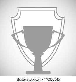 Winner design. Success icon. Flat illustration, vector graphic