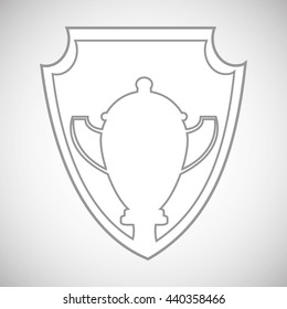 Winner design. Success icon. Flat illustration, vector graphic