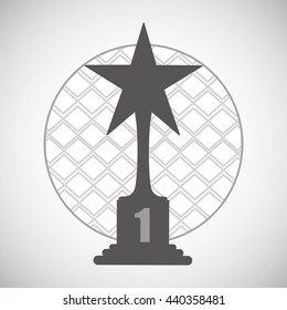 Winner design. Success icon. Flat illustration, vector graphic