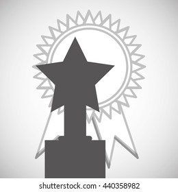 Winner design. Success icon. Flat illustration, vector graphic