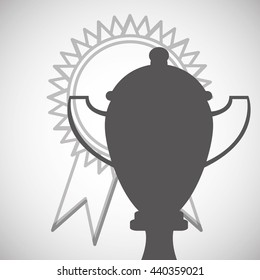 Winner design. Success icon. Flat illustration, vector graphic