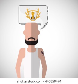 Winner design. Success icon. Flat illustration, vector graphic