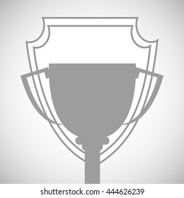 Winner design. Success icon. Flat illustration, vector graphic