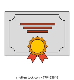 winner diploma with medal