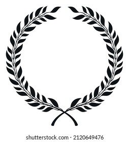 Gewinner-Emblem-Vorlage. Laurel tötet schwarze Insignien