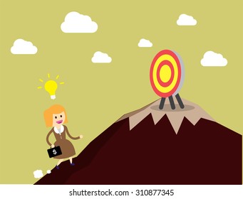 winner. finish. win. flat design. track. Success. goal. Target. rocket. Bulb Ideas. Business and finance vision concept. Business Goals. dream. vector. infographics. lose. mountain. businesswoman