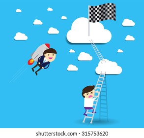 winner. finish. win. flat design. track. Success. Target. rocket. Bulb Ideas. finance vision concept. Business Goal. dream. vector. infographics. number one. Businessman. air fly sky. Shortcuts, lost.
