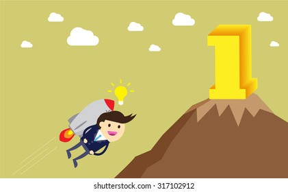 winner. finish. win. flat design. track. Success. goal. Target. rocket. Bulb Ideas. finance vision concept. Business Goals. dream. vector. infographics. number one. mountain. Businessman. air fly sky