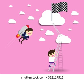 winner. finish. win. flat design. track. Success. Target. rocket. Bulb Ideas. finance vision concept. Shortcuts, lost.