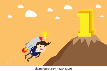 winner. finish. win. flat design. track. Success. goal. Target. rocket. Bulb Ideas. finance vision concept. Business Goals. dream. vector. infographics. number one. mountain. Businessman. air fly sky