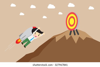 winner. finish. win. flat design. track. Success. goal. Target. rocket. Bulb Ideas. finance vision concept. Business Goals. dream. vector. infographics. number one. mountain. Businessman. air fly