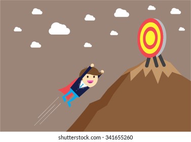 winner. finish. win. flat design. track. Success. goal. Target. rocket. Bulb Ideas. Business and finance vision concept. Business Goals. dream. vector. infographics. number one. mountain