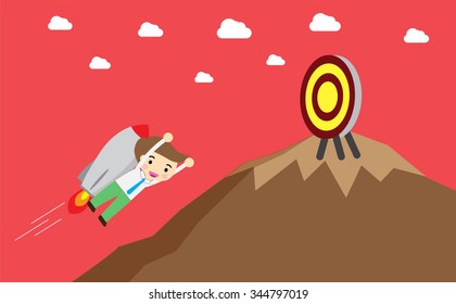 winner. finish. win. flat design. track. Success. goal. Target. rocket. Bulb Ideas. finance vision concept. Business Goals. dream. vector. infographics. number one. mountain. Businessman. air fly sky