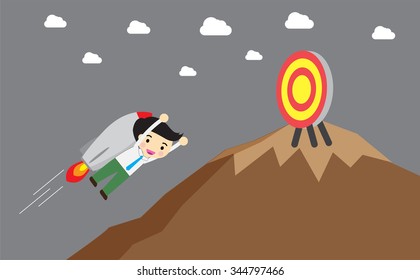 winner. finish. win. flat design. track. Success. goal. Target. rocket. Bulb Ideas. finance vision concept. Business Goals. dream. vector. infographics. number one. mountain. Businessman. air fly sky